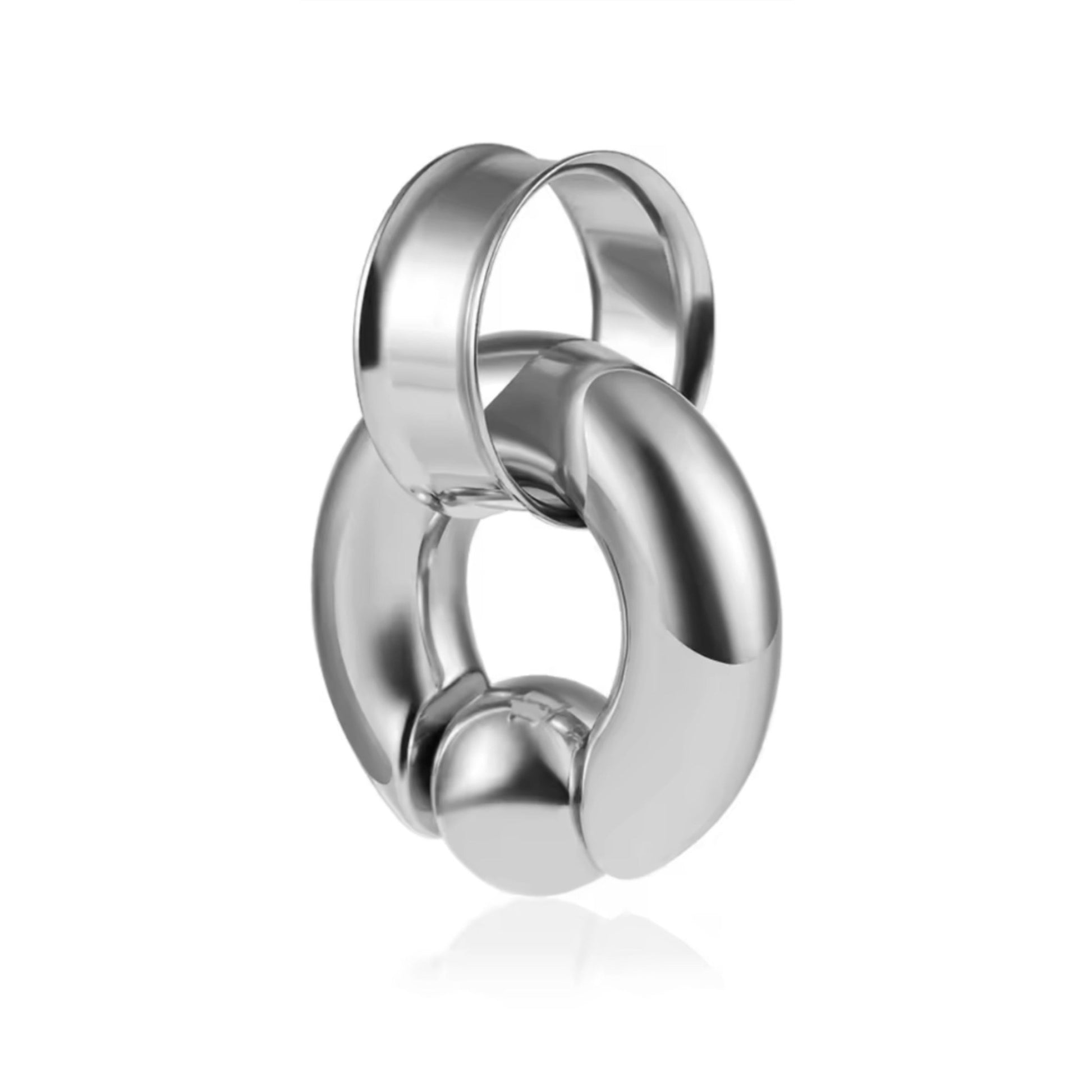 BCR Ring And Ear Tunnel | Stainless Steel - DustyJewelz