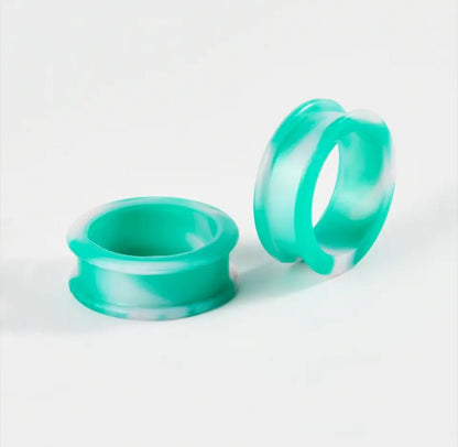 Extra Big Marble Silicone Tunnels | Flexible Plugs | 8mm-38mm