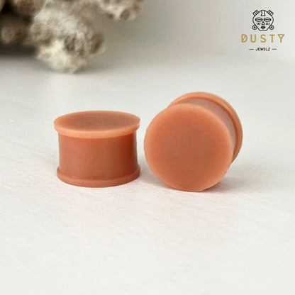 Light Brown Silicone Plugs | Double Flare | Skin Tone | Hider Plug