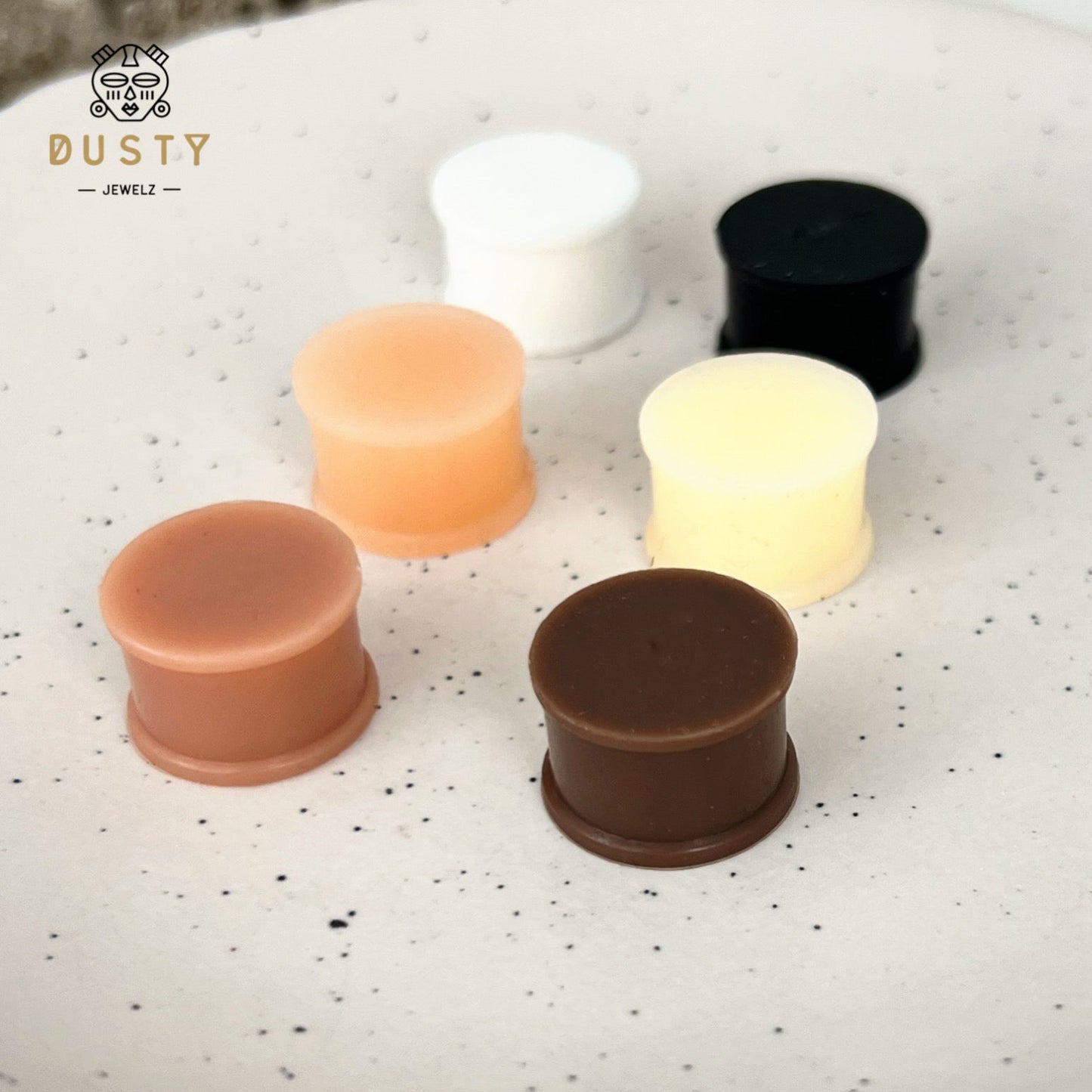 Light Brown Silicone Plugs | Double Flare | Skin Tone | Hider Plug