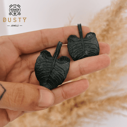 Monstera Leaf Ear Weights | Lobe Hangers - DustyJewelz