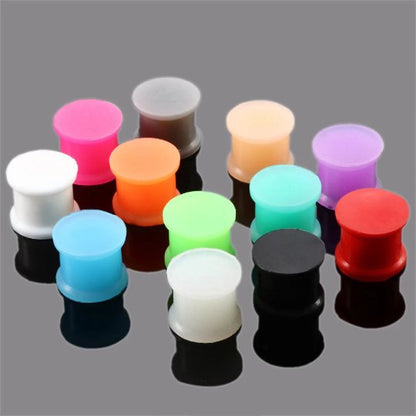 Silicone Ear Plugs | Double Flare | Flexible Expanders | 14mm - 25mm - DustyJewelz