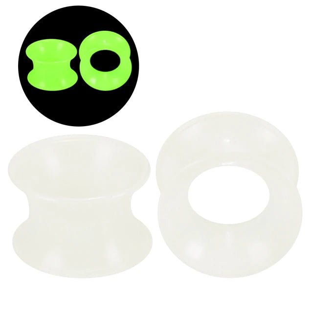 Silicone Earskins | Flexible Ear Tunnels | Double Flare | 14mm - 25mm - DustyJewelz