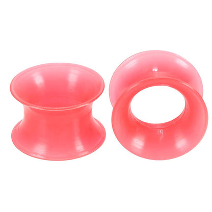 Silicone Earskins | Flexible Ear Tunnels | Double Flare | 14mm - 25mm - DustyJewelz