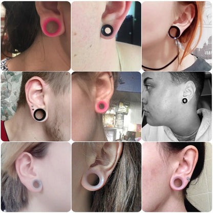 Silicone Earskins | Flexible Ear Tunnels | Double Flare | 14mm - 25mm - DustyJewelz