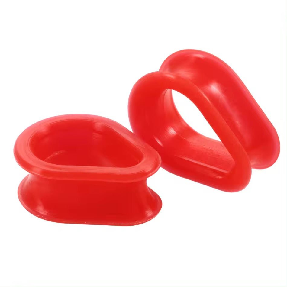 Silicone Teardrop Eyelets| Double Flare Tunnels | 6mm - 24mm - DustyJewelz