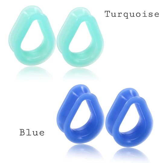 Silicone Teardrop Eyelets| Double Flare Tunnels | 6mm - 24mm - DustyJewelz