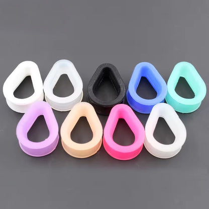 Silicone Teardrop Eyelets| Double Flare Tunnels | 6mm - 24mm - DustyJewelz