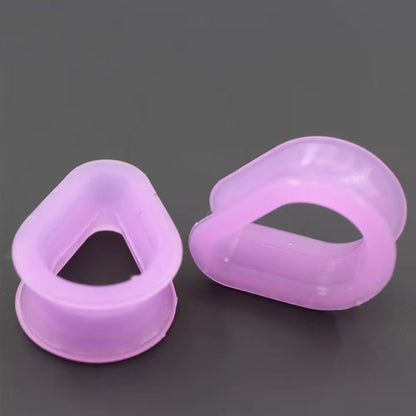 Silicone Teardrop Eyelets| Double Flare Tunnels | 6mm - 24mm - DustyJewelz