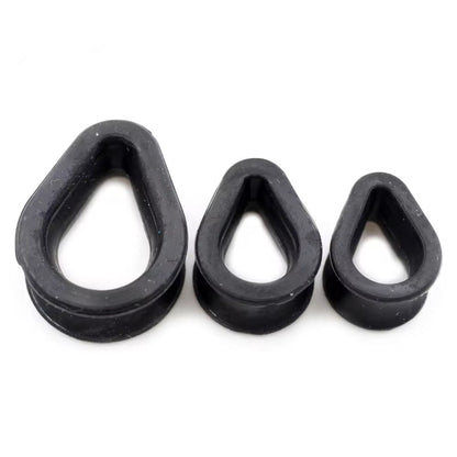 Silicone Teardrop Eyelets| Double Flare Tunnels | 6mm - 24mm - DustyJewelz