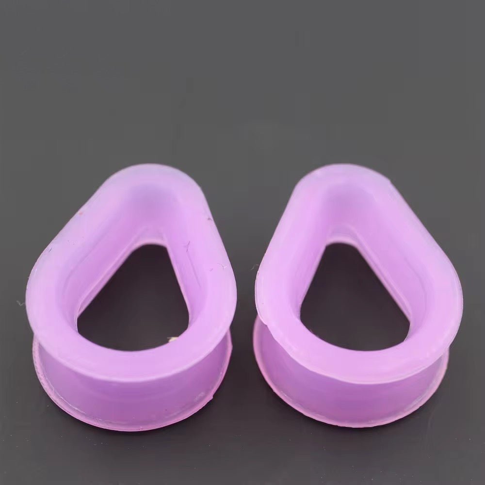 Silicone Teardrop Eyelets| Double Flare Tunnels | 6mm - 24mm - DustyJewelz