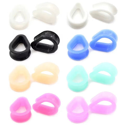 Silicone Teardrop Eyelets| Double Flare Tunnels | 6mm - 24mm - DustyJewelz