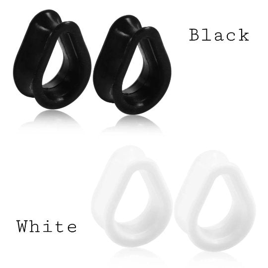 Silicone Teardrop Eyelets| Double Flare Tunnels | 6mm - 24mm - DustyJewelz