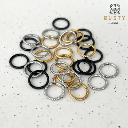 10 Set Multi Rope Ring Stack - DustyJewelz