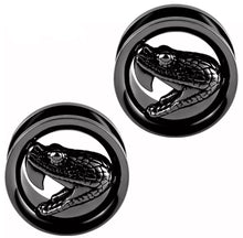 Load image into Gallery viewer, Cobra Snake Ear Double Flare Plugs
