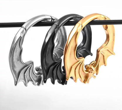 Bat Ear Weights | Hoop Lobe Hangers - DustyJewelz