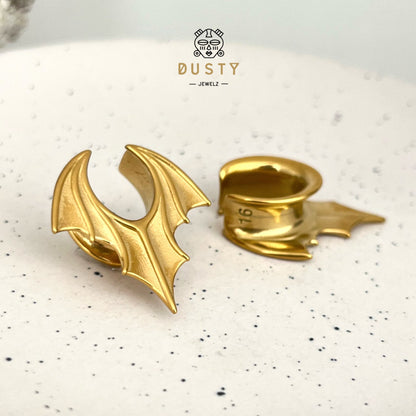 Bat Wing Saddle Plugs | Lobe Spreaders - DustyJewelz