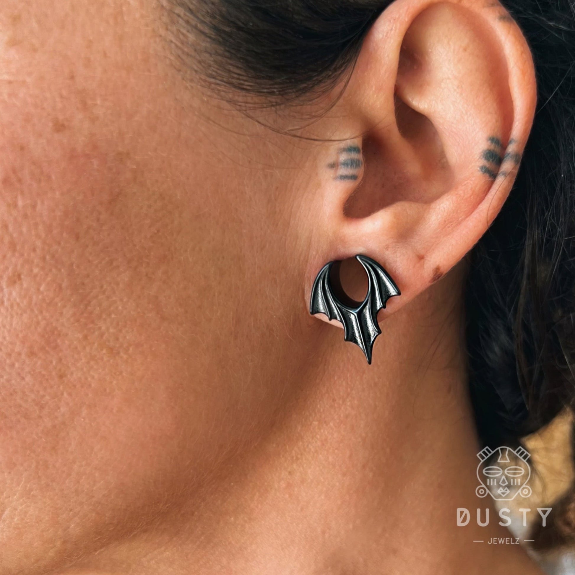 Bat Wing Saddle Plugs | Lobe Spreaders - DustyJewelz