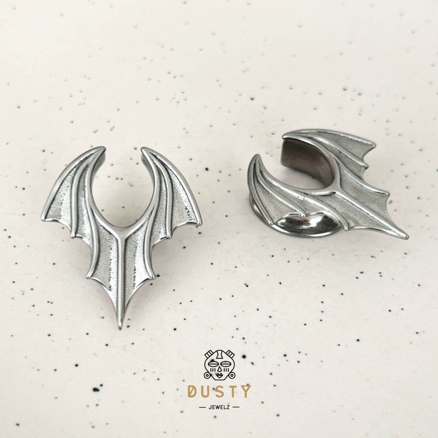 Bat Wing Saddle Plugs | Lobe Spreaders - DustyJewelz