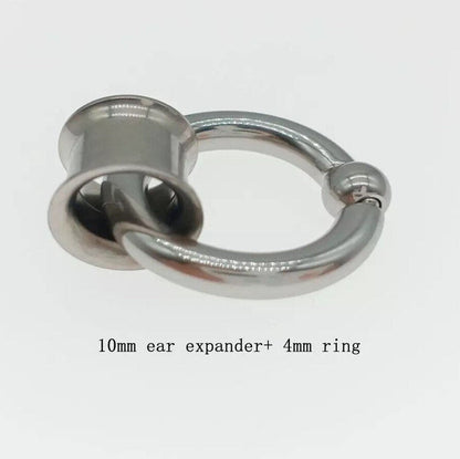 BCR Ring And Ear Tunnel Set - DustyJewelz