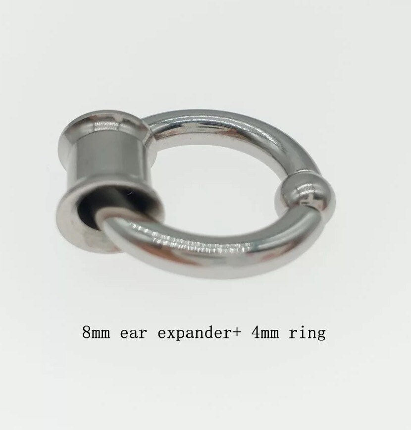 BCR Ring And Ear Tunnel Set - DustyJewelz