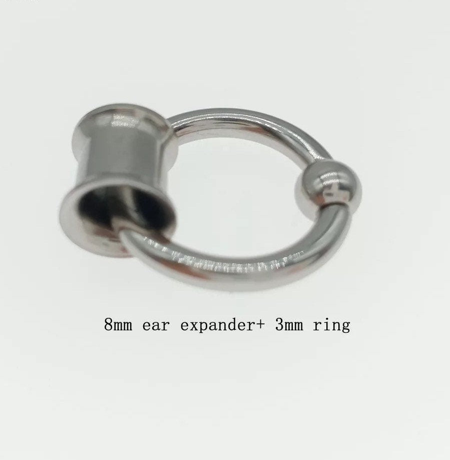 BCR Ring And Ear Tunnel Set - DustyJewelz