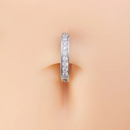 Belly Button Clicker | Surgical Steel | Crystals | Sleeper Navel Ring - DustyJewelz