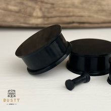 Load image into Gallery viewer, Black Silicone Plugs | Double Flare - DustyJewelz

