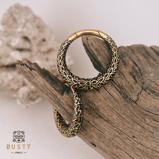 Carved Hoops Ear Weights | Vintage Hoop Hangers - DustyJewelz