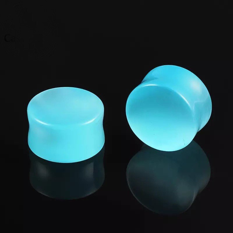 Cat Eye Stone Ear Plugs | Double Flared - DustyJewelz