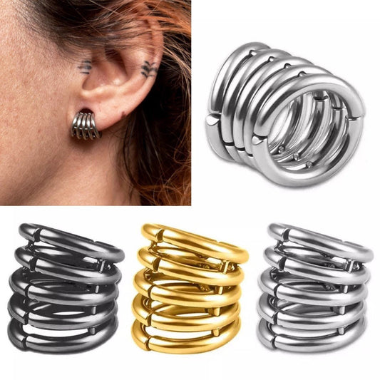 Classic Ringed Lobe Wraps Ear Hangers | Ring Stack Clips - DustyJewelz