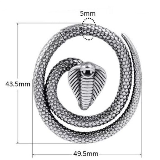 Cobra Snake Ear Weights | Lobe Hangers - DustyJewelz