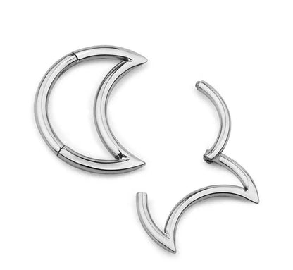 Crescent Moon Clicker Ring - DustyJewelz