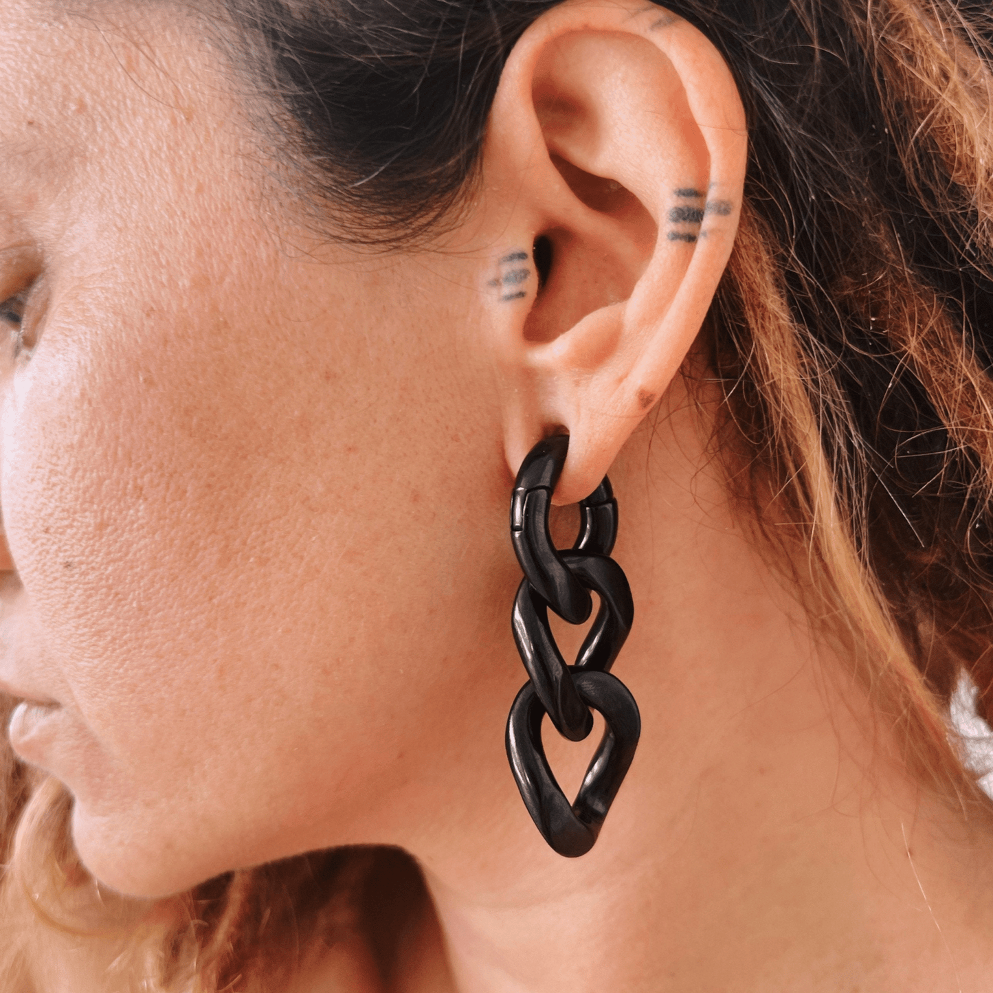 Cuban Link Chain Ear Weights | Triple Links - DustyJewelz