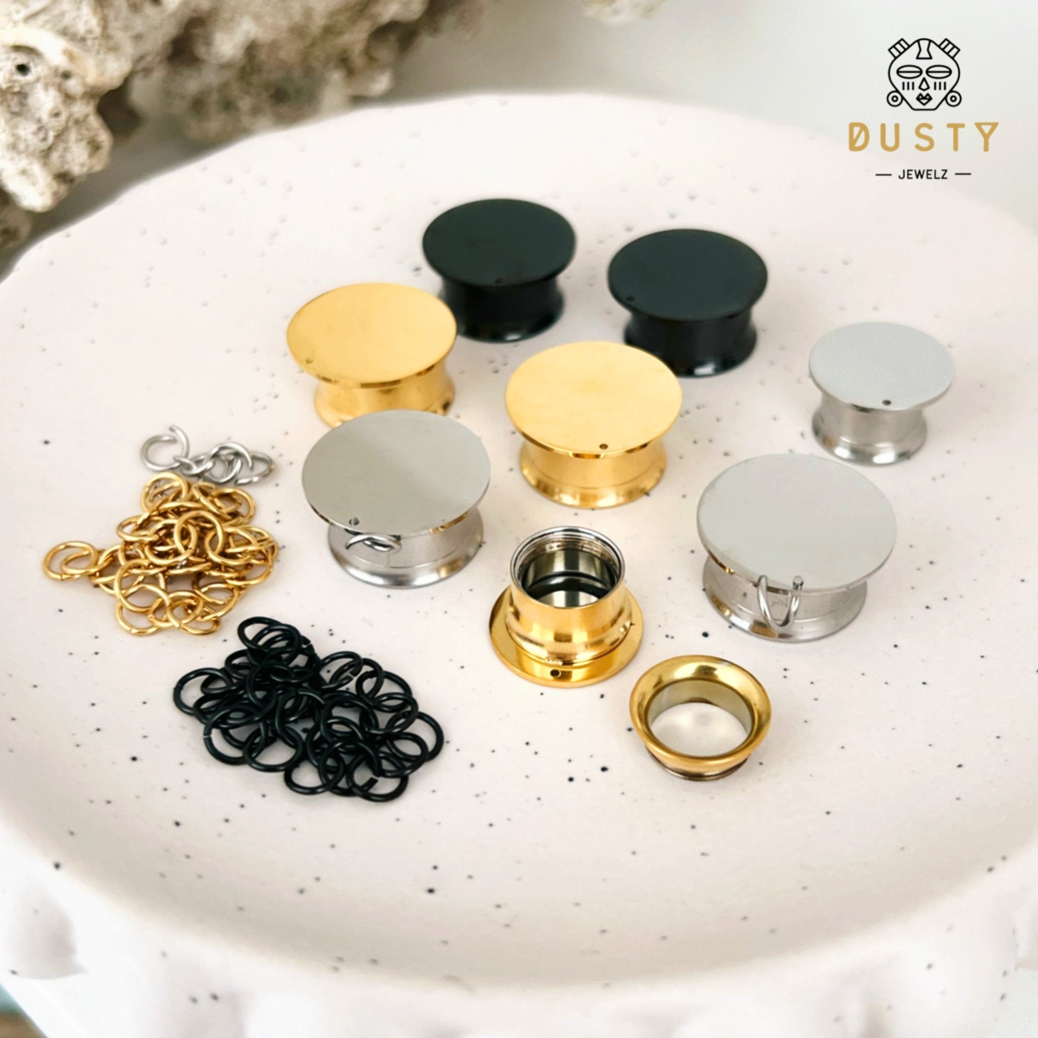 DIY Connector Ear Plugs | Make Your Own Dangle Gauges – DustyJewelz