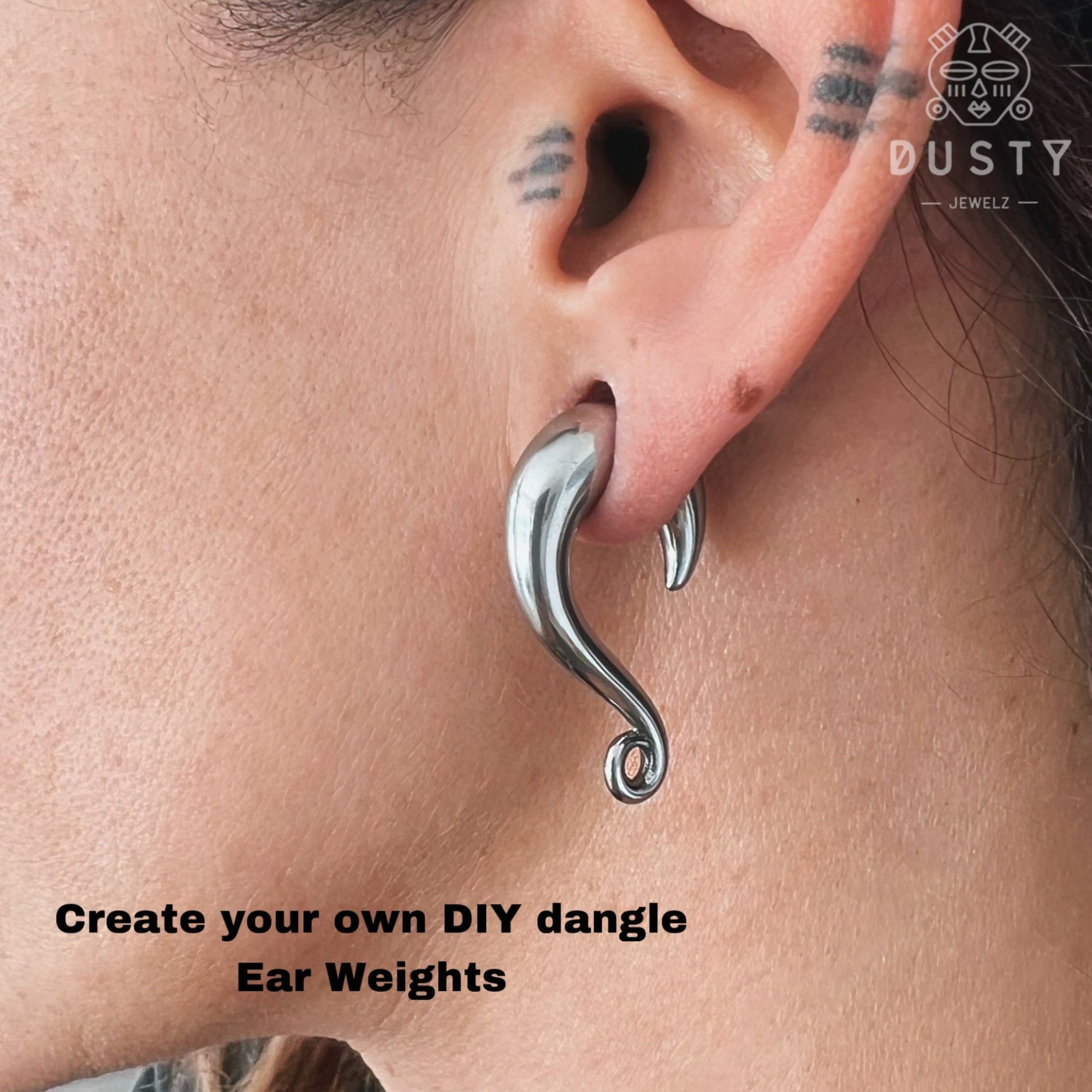 DIY Curled Ear Hooks For Weights And Hangers - DustyJewelz