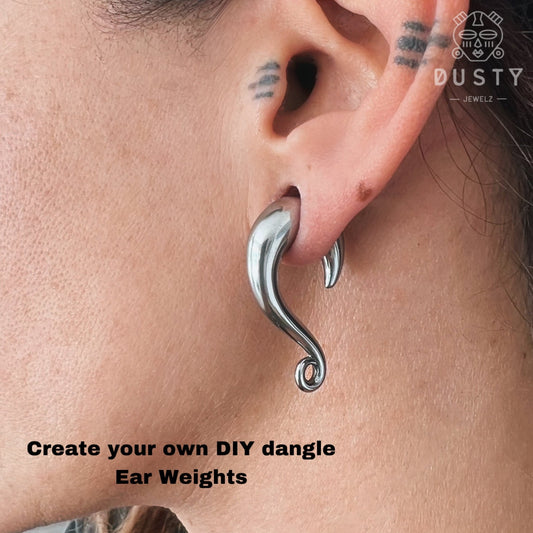DIY Curled Ear Hooks For Weights And Hangers - DustyJewelz
