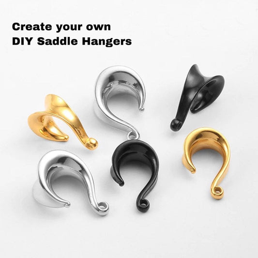 DIY Curled Saddle Hooks For Ear Weights - DustyJewelz