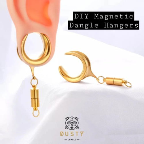 DIY Dangle Saddle Plugs | Magnetic Connector - DustyJewelz