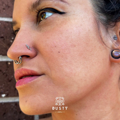 Double Layered Septum Clicker | Cartilage Piercing - DustyJewelz