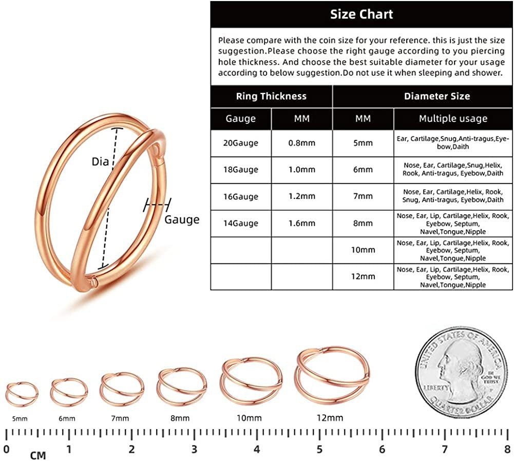 Double Layered Septum Clicker | Cartilage Piercing - DustyJewelz