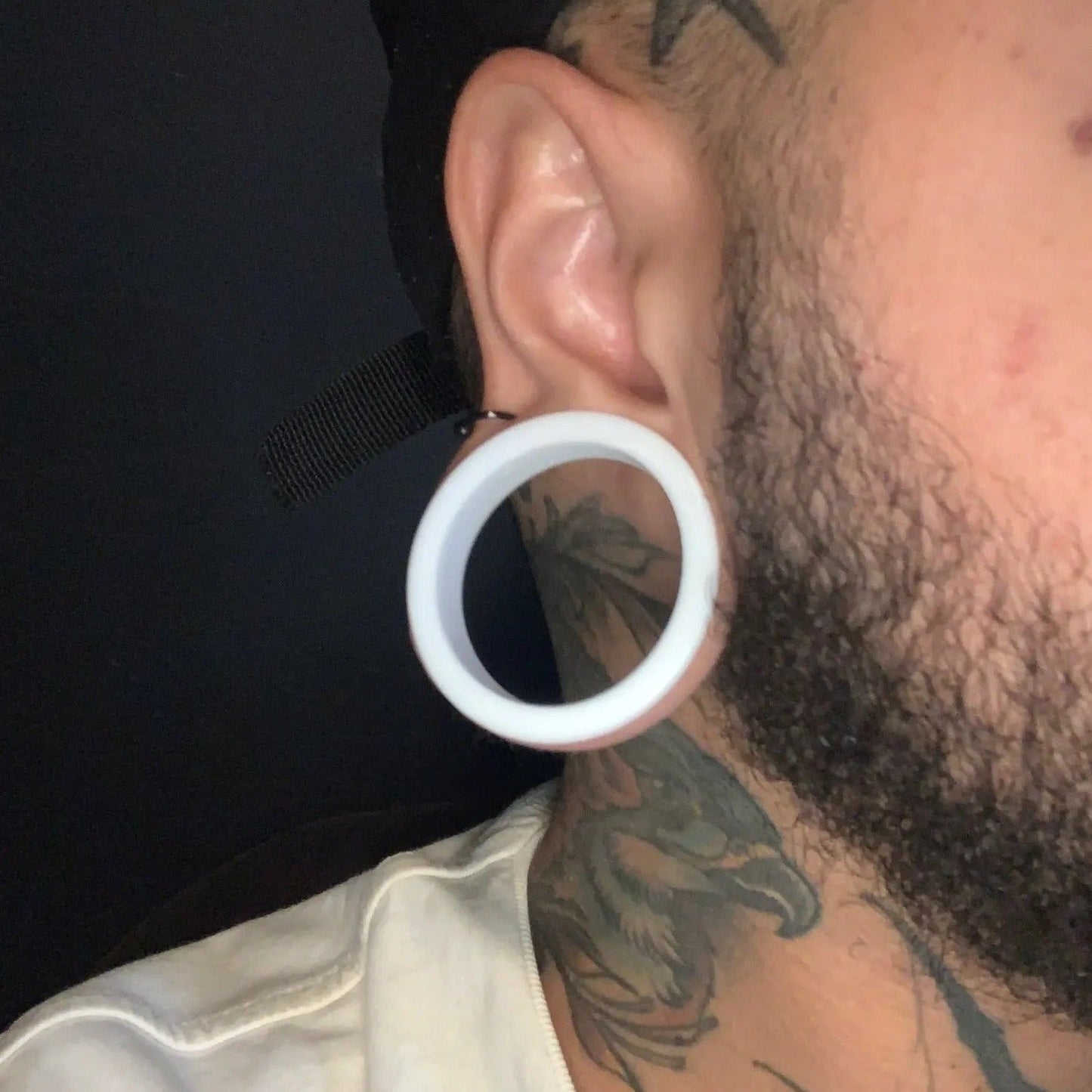 Extra Big Silicone Tunnels | Flexible Plugs | WHITE | 28mm-76mm