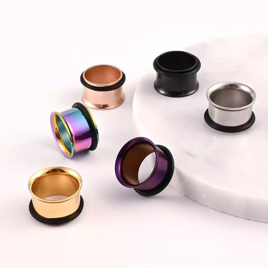 Eyelet Tunnels | Single Flare | Stainless Steel | Rubber-O Ring