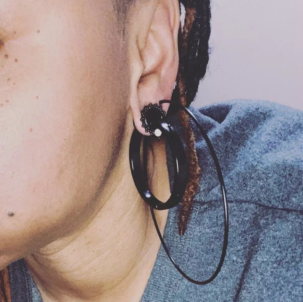 Flat Hoop Ear Weights | Magnetic Lobe Hangers