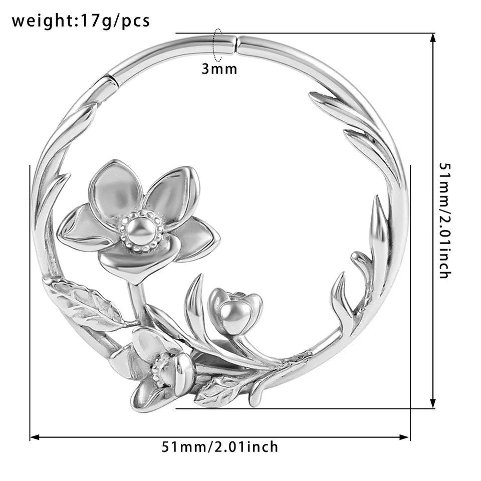 Flower Ear Weights | Hoop Hangers
