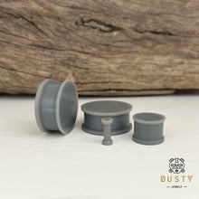 Load image into Gallery viewer, Grey Silicone Plugs | Double Flare - DustyJewelz
