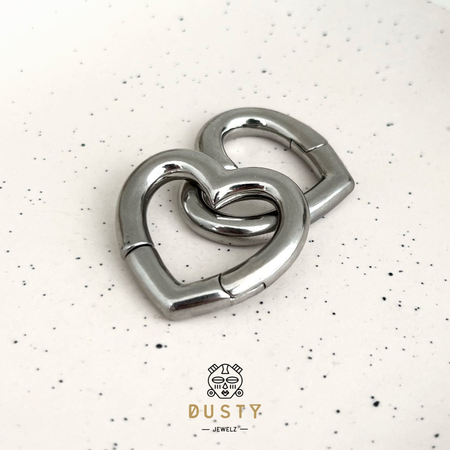 Heart Ear Weights | Magnetic Lobe Hanger - DustyJewelz