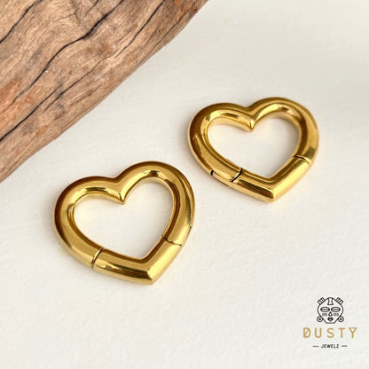 Heart Ear Weights | Magnetic Lobe Hanger - DustyJewelz