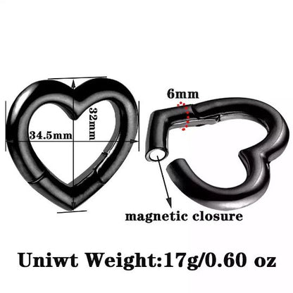 Heart Ear Weights | Magnetic Lobe Hanger - DustyJewelz