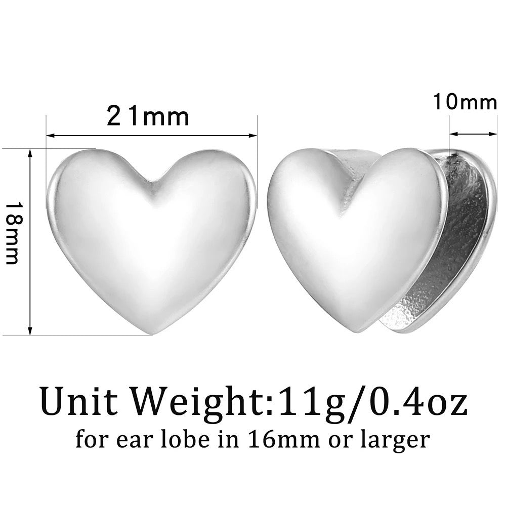 Heart Lobe Hanger | Ear Weights - DustyJewelz